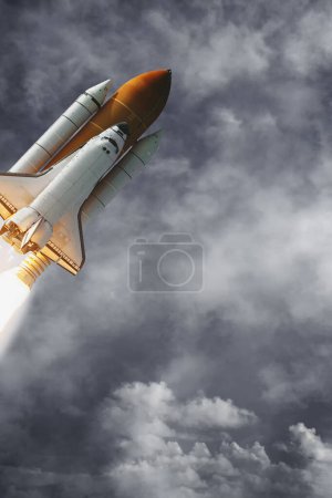 Photo for Liftoff of the rocket. The elements of this image furnished by NASA - Royalty Free Image