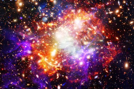 Marvelous galaxy, nebula and stars. The elements of this image furnished by NASA