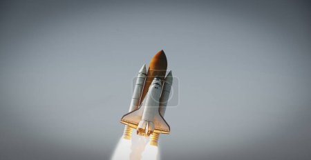 Une fusée. Queue de fusée. Trace de fusée. Les éléments de cette image fournis par la NASA
