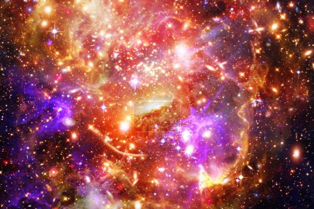Colorful starry outer space background. The elements of this image furnished by NASA