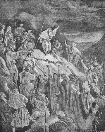 Téléchargez les photos : Matthieu appelle les Juifs aux armes dans l'ancien livre La Bible en images, par G. Doreh, 189 - en image libre de droit