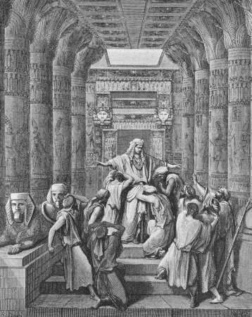 Téléchargez les photos : Joseph se révèle à ses frères dans l'ancien livre La Bible en images, par G. Doreh, 1897 - en image libre de droit