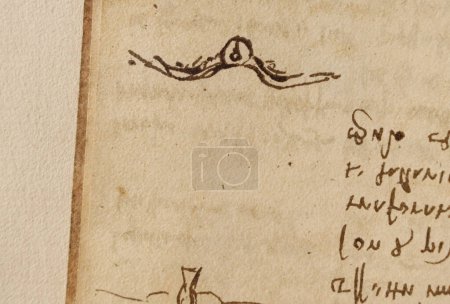 Foto de Manuscrito, dibujos, pájaros de Leonardo Da Vinci en el viejo libro The Codice Sul Volo, de E. Rouveyre, 1893 - Imagen libre de derechos