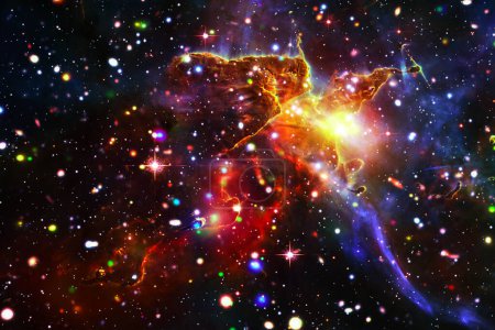 Foto de Galaxia y estrellas. Los elementos de esta imagen proporcionados por la NASA - Imagen libre de derechos