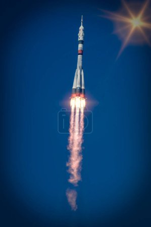 Photo for Rocket spaceship. The elements of this image furnished by NASA - Royalty Free Image
