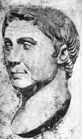 Foto de Pompeyo fue un destacado general romano y estadista en el viejo libro La historia general, de I.N.Borozdin - Imagen libre de derechos
