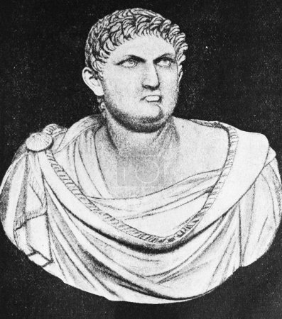Foto de Nerón fue el quinto emperador de Roma en el viejo libro La historia general, de I.N.Borozdin - Imagen libre de derechos