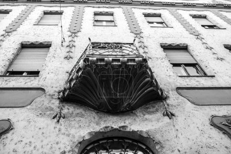 Facade of German palace in Szeged,Hugary. High quality photo