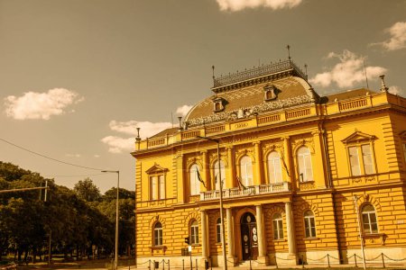 City centre in Szekesfehervar,Hungary.Summer season. High quality photo
