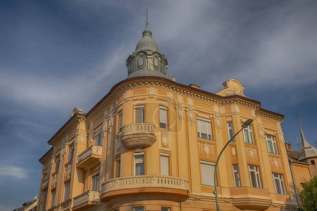 City centre in Szolnok,Hungary.Summer season. High quality photo