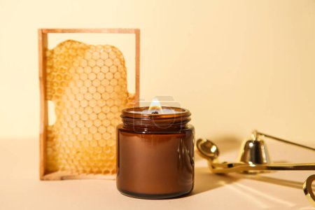 Candle Honey, Honey comb in spa. Stainless Steel Candle Extinguisher Snuffer Accessory