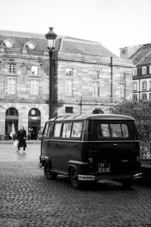 Photo for Strasbourg - France - 31 December 2022 - rear view of vintage Renault estafette van parked in the street - Royalty Free Image