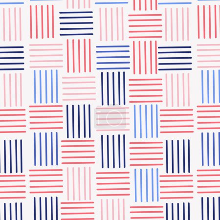 Illustration for Modern stylish pattern vertical and horizontal colored lines on a white background - Vector illustration - Royalty Free Image