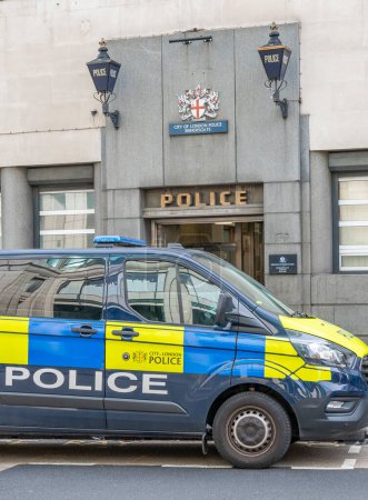 Photo for London, UK - March 21, 2024 : Metropolitan police car in London street. - Royalty Free Image