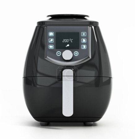 Air fryer isolated on white background. 3D illustration.