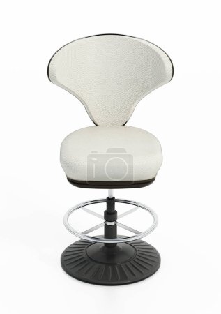 Photo for Adjustable bar stool isolated on white background. 3D illustration. - Royalty Free Image