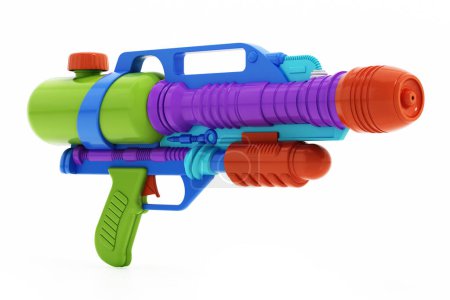 Watergun isolated on white background. 3D illustration.