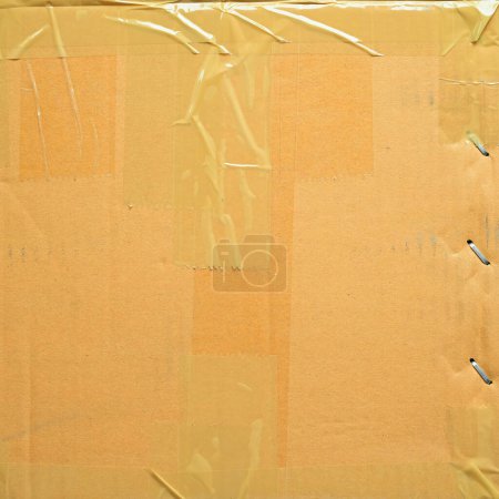 Photo for Brown cardboard paper box, paper textured background - Royalty Free Image