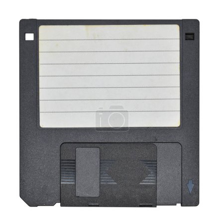 Photo for Floppy disk magnetic computer data storage support isolated on white background - Royalty Free Image