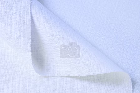 weißes Hanf-Viskose-Naturgewebe Tuch, Sacktuch raue Textur der Textilmode abstrakten Hintergrund