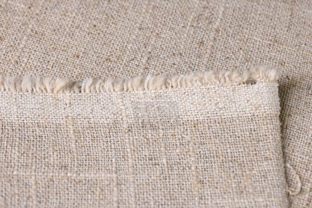 braun Hanf Viskose Naturgewebe Tuch, Sacktuch raue Textur der Textilmode abstrakten Hintergrund