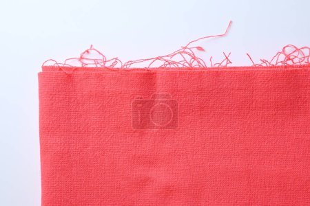 red fabric textile on white background, object for fashion cloth design