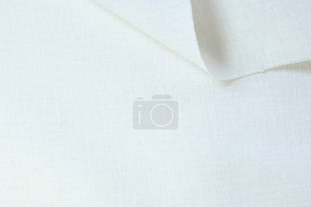 weiße Sahne Hanf Viskose Naturgewebe Tuchfarbe, Säckeltuch raue Textur der Textilmode abstrakten Hintergrund