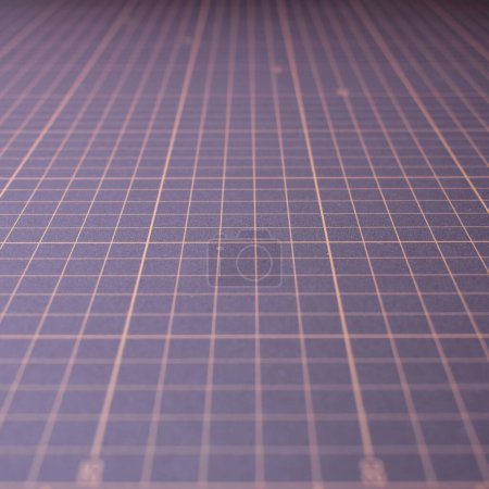 fondo de tablero de estera de corte negro con línea y escala patrón de guía de medición para el diseño de objetos de arte, equipo de herramientas de trabajo artesanal bricolaje