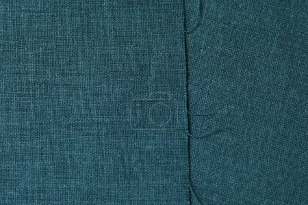 Foto de Verde cáñamo viscosa tela natural tela color, saco textura áspera del fondo abstracto de la moda textil - Imagen libre de derechos