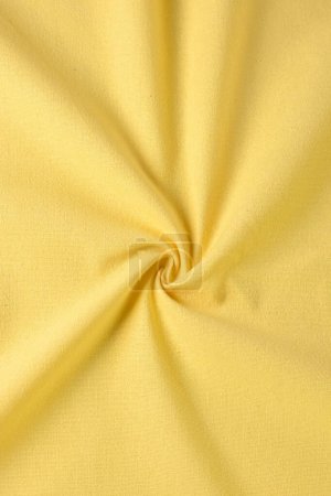 Foto de Textura de algodón amarillo color de la industria textil de la tela, imagen abstracta para el fondo de diseño de tela de moda - Imagen libre de derechos