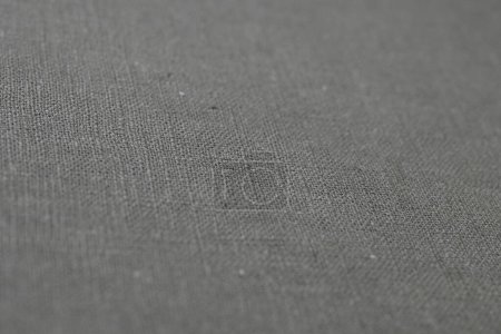 Foto de Negro cáñamo viscosa tela natural tela color; saco textura áspera del fondo abstracto de la moda textil - Imagen libre de derechos