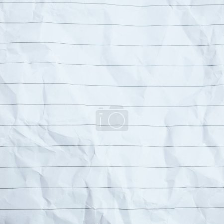 Foto de Crumpled line paper texture background,  blank sheet notebook - Imagen libre de derechos