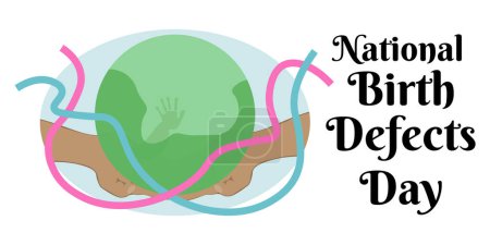 Illustration for National Birth Defects Day, banner or flyer idea on health and medicine theme vector illustration - Royalty Free Image
