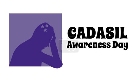 Illustration for CADASIL Awareness Day, idea for the design of poster or banner on medical topic - Royalty Free Image