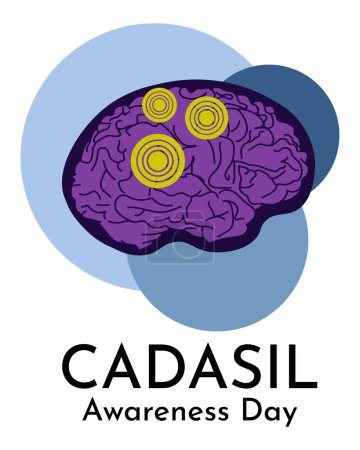 Illustration for CADASIL Awareness Day, vertical poster for medical event, important date - Royalty Free Image