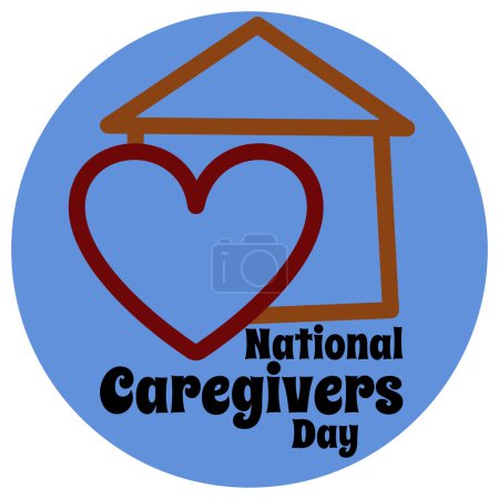 National Caregivers Day, simple card, poster or banner vector illustration design