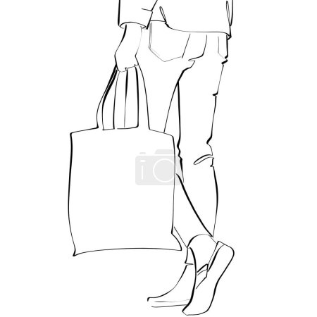 Shopping. Lady with a bag