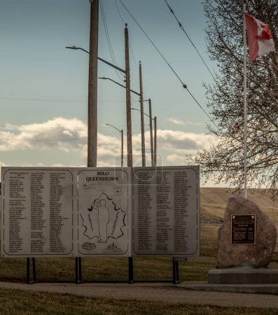 Foto de Cenotafio en conmemoración de la guerra Milo Alberta Canadá - Imagen libre de derechos
