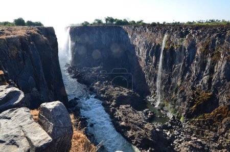 Photo for Victoria falls at the dry season, Zimbabwe - Royalty Free Image