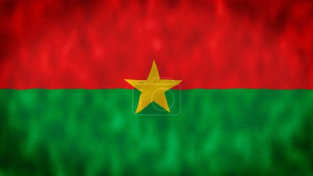 Photo for Flag of Burkina Faso illustration. High quality 4K resolution. Burkina Faso Waving Flag, Flag of Burkina Faso Waving illustration, Burkina Faso Flag 4K illustration - Royalty Free Image