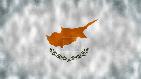 Foto de Bandera de Chipre. Resolución 4K de alta calidad. Bandera ondeante de Chipre, rayas blancas sobre fondo rojo 4K. Ola de bandera chipriota. - Imagen libre de derechos