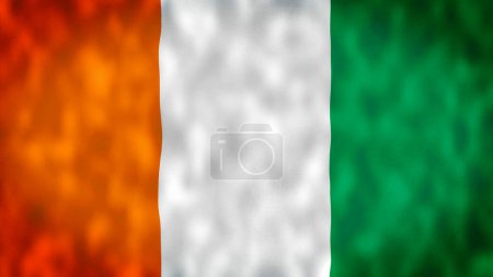 Téléchargez les photos : Drapeau Côte d'Ivoire en gros plan, le drapeau national de la Côte d'Ivoire en 3d, en résolution 4k. Images 4k de haute qualité - en image libre de droit