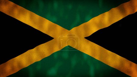 Téléchargez les photos : Drapeau de Jamaïque. Résolution 4K de haute qualité. illustration. - en image libre de droit