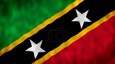 Photo for Saint Kitts and Nevis Waving Flag, Saint Kitts and Nevis Flag, Flag of Saint Kitts and Nevis Waving illustration, Saint Kitts and Nevis Flag 4K Footage. illustration. - Royalty Free Image