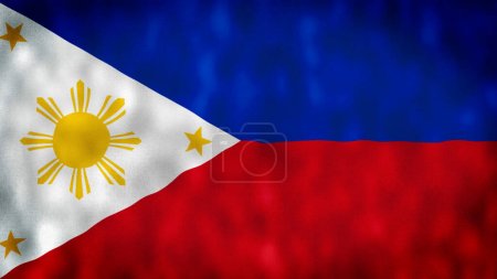 Drapeau des Philippines. illustration du symbole du pays du drapeau philippin.
