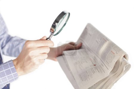 Photo for Magnifying glass and newspaper - Royalty Free Image