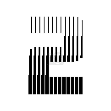 Ilustración de 2 líneas numéricas Icono del logotipo Ilustración - Imagen libre de derechos