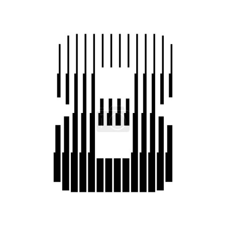 Ilustración de 8 líneas numéricas Icono de logotipo Ilustración - Imagen libre de derechos
