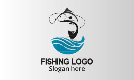 Tauchen Sie ein in die Tiefen der Kreativität mit unserem Creative Flat Design Fishing Logo. Dieses Logo verbindet Einfachheit mit Stil und bringt die Essenz der Fischerei auf moderne und optisch ansprechende Weise auf den Punkt.