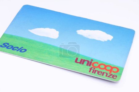 Photo for Florence Italy, May 3rd 2023 , close up of a coop membership card . - Royalty Free Image